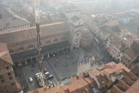 Vista dall'alto di piazza Erbe – Cantiere Cupola di S.Andrea