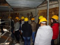 Un momento della visita al cantiere