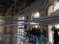 Un momento della visita al cantiere