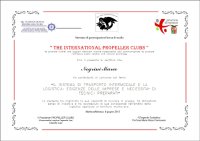 L'attestato consegnato a Negrini Marco