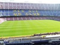 L'interno del Camp Nou, lo stadio del Barcellona