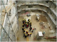 Vista dall'alto del cortile interno