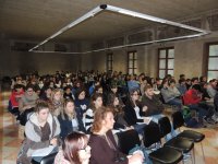 Gli alunni del Liceo durante l'incontro