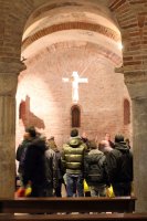 Gli alunni all'interno della Rotonda