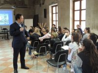 Un momento dell'incontro in aula Magna