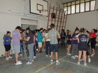 Un momento delle fase di preparazione