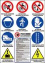 Cartello con segnaletica di sicurezza