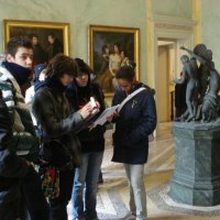 Alcuni alunni durante la visita alla G.A.M.