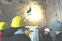 Vista della lesione presente in una muratura