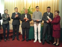 Un momento della cerimonia di premiazione