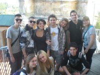 Un gruppo di alunni sulla cupola della Basilica di Superga