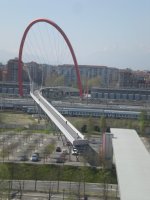 Vista del ponte pedonale sospeso