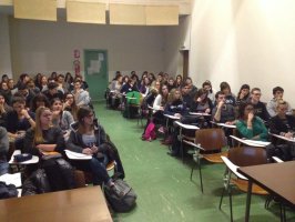 Gli alunni delle classi quinte durante il corso di preparazione