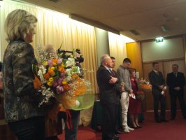 Un momento della cerimonia di premiazione