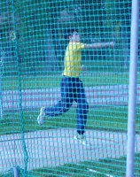 Pelloja ha appena scagliato il disco nel lancio che gli è valso il 5º posto