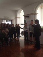 Un momento della visita al Dipartimento di Economia