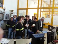 Un momento delle visita ai reparti