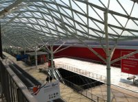 Le vele al primo livello della passerella sopraelevata